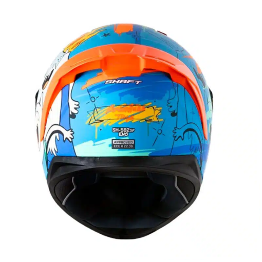 Casco Shaft 582Sp_Evo Adventure Azul Amarillo Visor Iridium Dorado 1