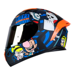 Casco Shaft 582Sp_Evo Billy y Mandy Azul Oscuro Visor Iridium Dorado 1