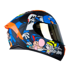 Casco Shaft 582Sp_Evo Billy y Mandy Azul Oscuro Visor Iridium Dorado 1
