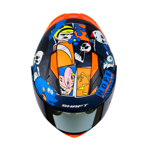 Casco Shaft 582Sp_Evo Billy y Mandy Azul Oscuro Visor Iridium Dorado 1