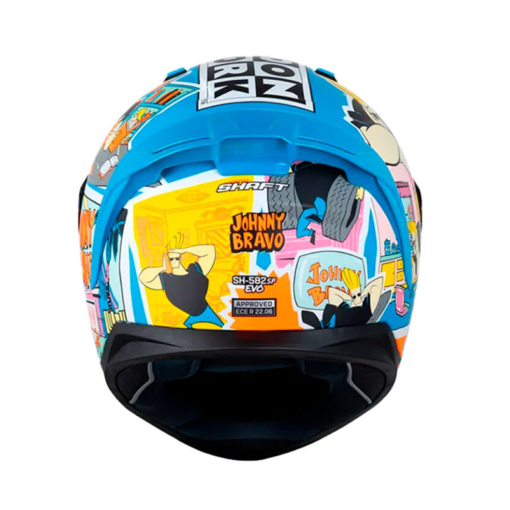 Casco Shaft 582Sp_Evo Johny Bravo Azul Full Color Visor Iridium Dorado 1