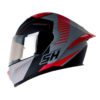 Casco Shaft 590Sr Rapid Gris Rojo Visor Iridium Silver 1
