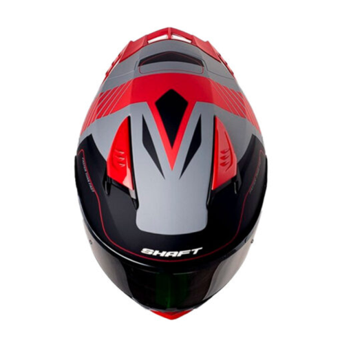 Casco Shaft 590Sr Rapid Gris Rojo Visor Iridium Silver 1