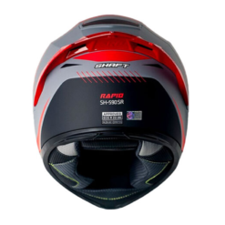 Casco Shaft 590Sr Rapid Gris Rojo Visor Iridium Silver 1
