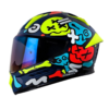 Casco Shaft 595 Glowing Azul Amarillo Visor Iridium Azul 1