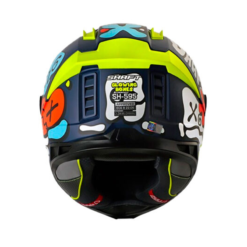 Casco Shaft 595 Glowing Azul Amarillo Visor Iridium Azul 1