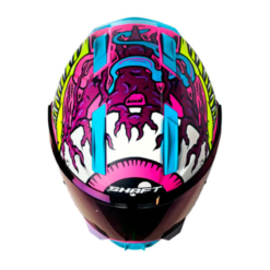 Casco Shaft 595 Old_Skul Fucsia Morado Visor Iridium Morado 2