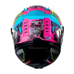Casco Shaft 595 Old_Skul Fucsia Morado Visor Iridium Morado 2