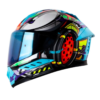 Casco Shaft 595 Stroke Azul Naranja Visor Iridium Azul 1