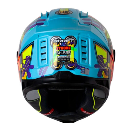 Casco Shaft 595 Stroke Azul Naranja Visor Iridium Azul 1