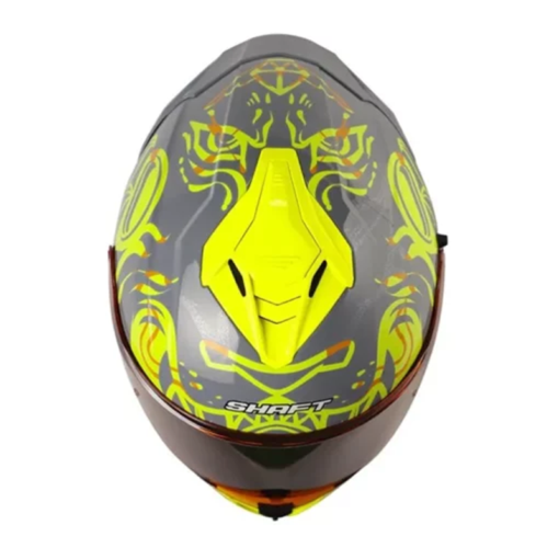 Casco Shaft 598 Gtr Adrenochr Gris Amarillo Visor Iridium Naranja 1