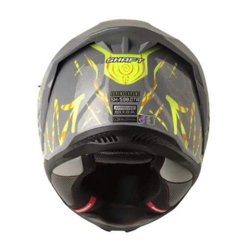 Casco Shaft 598 Gtr Adrenochr Gris Amarillo Visor Iridium Naranja 1