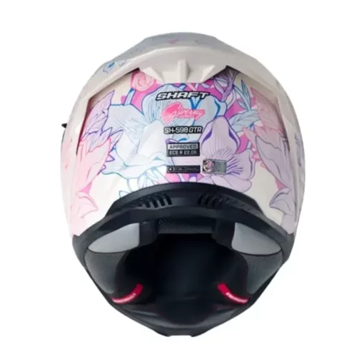 Casco Shaft 598 Gtr Gyverny Blanco Fucsia Visor Iridium Morado 2