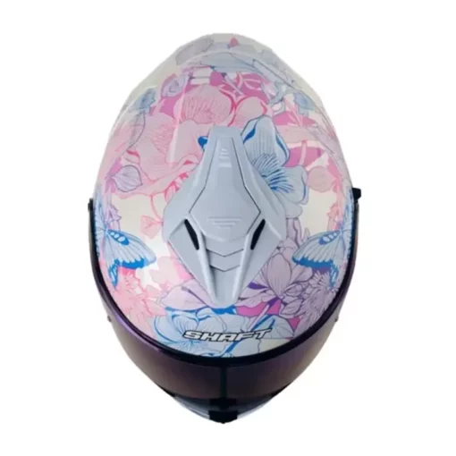 Casco Shaft 598 Gtr Gyverny Blanco Fucsia Visor Iridium Morado 2
