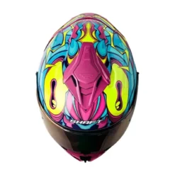 Casco Shaft 598 Gtr Mantis Morado Azul Visor Iridium Morado 1