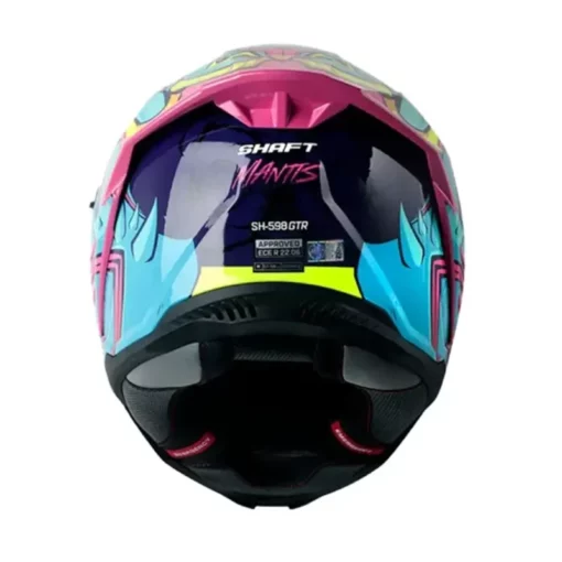 Casco Shaft 598 Gtr Mantis Morado Azul Visor Iridium Morado 1