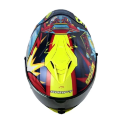 Casco Shaft 598 Gtr Space Inva Azul Visor Iridium Rojo 1