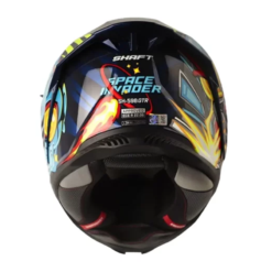 Casco Shaft 598 Gtr Space Inva Azul Visor Iridium Rojo 1