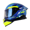 Casco Shaft 598 Gtr Tracer Azul Amarillo Visor Iridium Azul 1