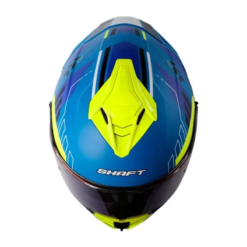 Casco Shaft 598 Gtr Tracer Azul Amarillo Visor Iridium Azul 1
