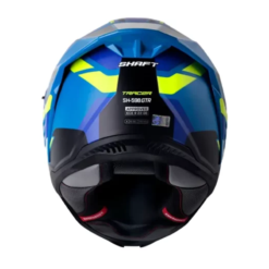 Casco Shaft 598 Gtr Tracer Azul Amarillo Visor Iridium Azul 1