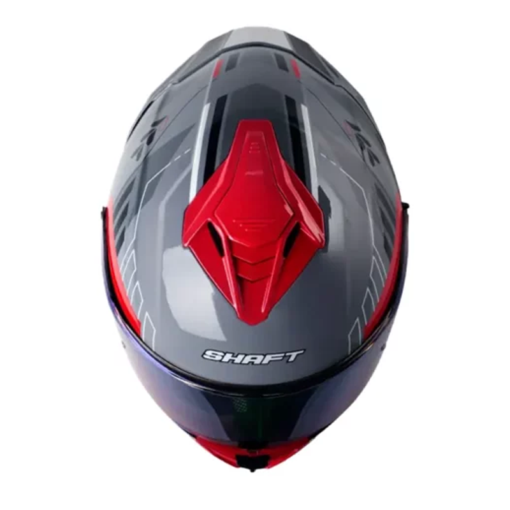 Casco Shaft 598 Gtr Tracer Gris Rojo Visor Iridium Azul - Image 2
