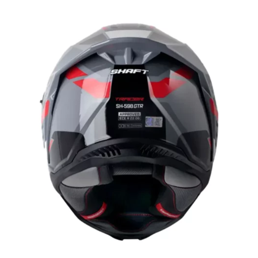 Casco Shaft 598 Gtr Tracer Gris Rojo Visor Iridium Azul 1