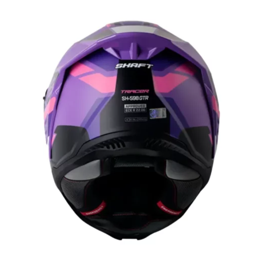 Casco Shaft 598 Gtr Tracer Morado Fucsia Visor Iridium Morado 1