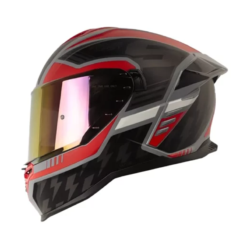 Casco Shaft 598 Gtr Xepa Gris Rojo Visor Iridium Rojo 1