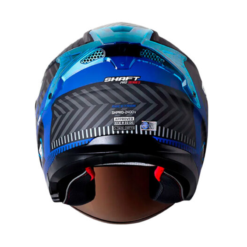 Casco Shaft Pro 240Dv Racetron Negro Azul Visor Iridium Azul 1