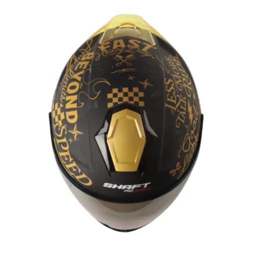 Casco Shaft Pro 240Dv Retrum Negro Dorado Visor Iridium Dorado 1