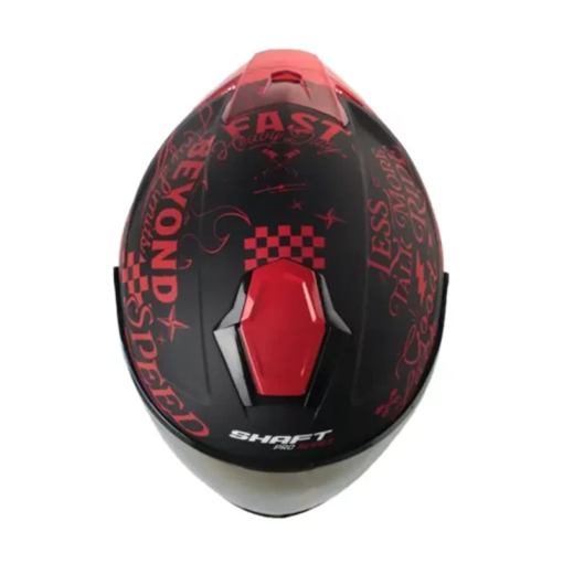 Casco Shaft Pro 240Dv Retrum Negro Rojo Visor Iridium Rojo 1
