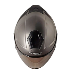 Casco Shaft Pro 240Dv Solid Gris Metalico Visor Iridium Silver 2