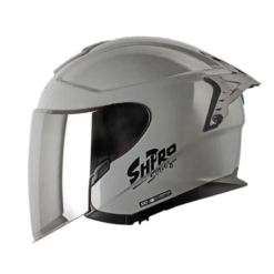 Casco Shaft Pro 240Dv Solid Gris Negro Visor Iridium Silver 1