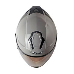 Casco Shaft Pro 240Dv Solid Gris Negro Visor Iridium Silver 1