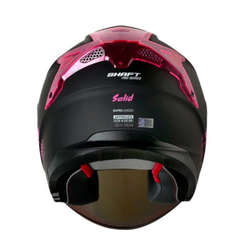 Casco Shaft Pro 240Dv Solid Negro Fucsia Visor Iridium Fucsia 1