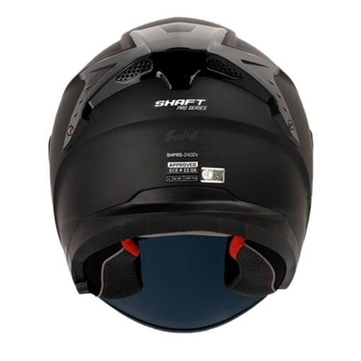 Casco Shaft Pro 240Dv Solid Negro Gris Visor Iridium Azul 1