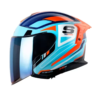 Casco Shaft Pro 240Dv Transverse Azul Naranja Visor Iridium Azul 1