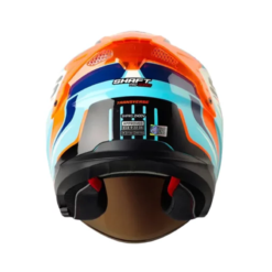 Casco Shaft Pro 240Dv Transverse Azul Naranja Visor Iridium Azul 1