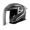 Casco Shaft Pro 240Dv Transverse Gris Oscuro Visor Iridium Silver 1