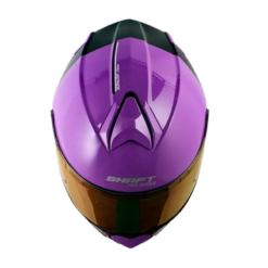 Casco Shaft Pro 4000Dv Evo Truerace Morado Blanco Visor Iridium Morado 1