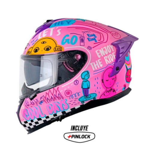Casco Shaft Pro 610Dv Evo Cool Days Rosado Fucsia 1