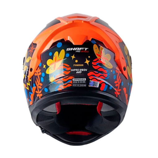 Casco Shaft Pro 610Dv Evo Fingerz Camaleón Amarillo Visor Iridium Azul 2