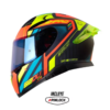 Casco Shaft Pro 612Dv Evo Blunner Azul Oscuro Amarillo Visor Iridium Azul 1