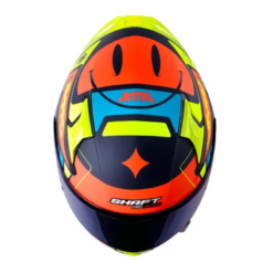 Casco Shaft Pro 612Dv Evo Blunner Azul Oscuro Amarillo Visor Iridium Azul 1