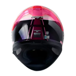Casco Shaft Pro 612Dv Evo Blunner Blanco Fucsia Visor Iridium Morado 1