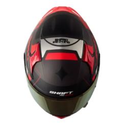 Casco Shaft Pro 612Dv Evo Blunner Gris Rojo Visor Iridium Rojo 1