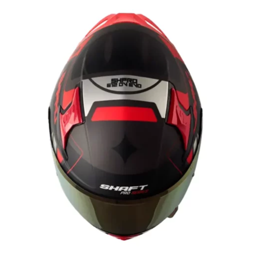 Casco Shaft Pro 612Dv Evo Blunner Gris Rojo Visor Iridium Rojo 1