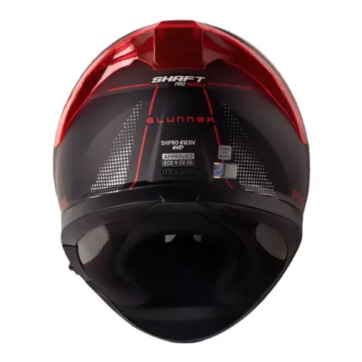 Casco Shaft Pro 612Dv Evo Blunner Gris Rojo Visor Iridium Rojo 1