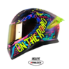 Casco Shaft Pro 612Dv Evo Funny Camaleon Amarillo Visor Iridium Morado 1